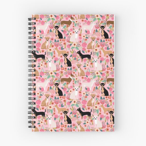 Item preview, Chihuahua dogs floral pattern - cute chi dogs black and tan, white, fawn, piebald designed and sold by PetFriendly.