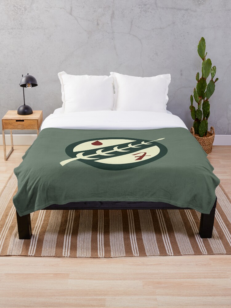 Boba Fett Emblem Throw Blanket By Fareast Redbubble