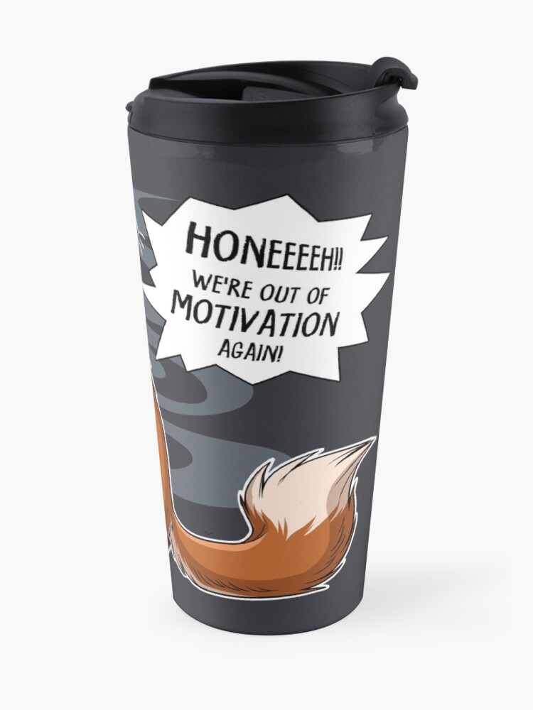 Alternate view of Out of Motivation (lighter swirls) Travel Mug