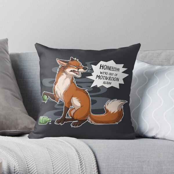 Out of Motivation (lighter swirls) Throw Pillow