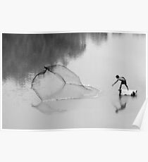 Net Fisherman, Cambodia Poster