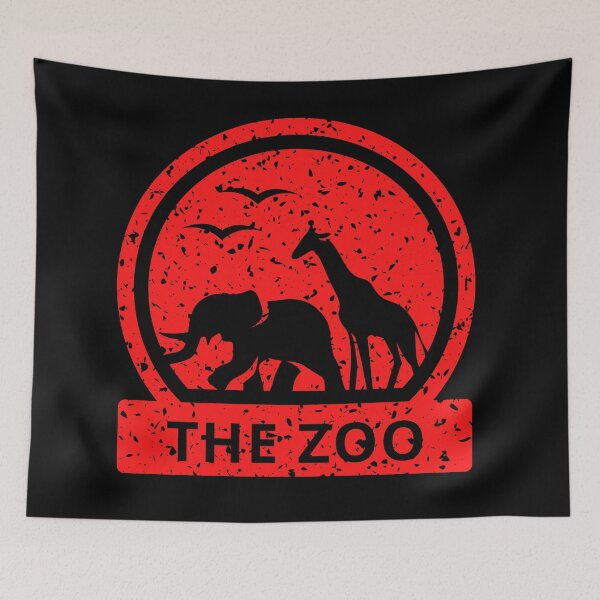 Item preview, Zoo Culture giraffe and elephant in the savanna designed and sold by OneTimeEngineer.