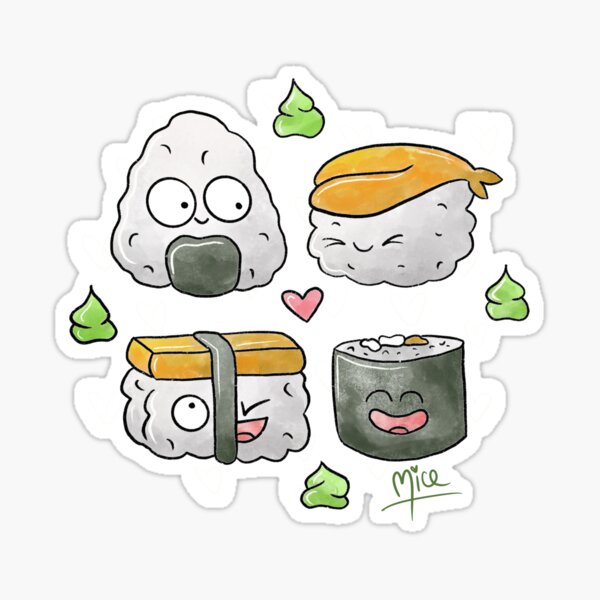 Happy Sushi Sticker