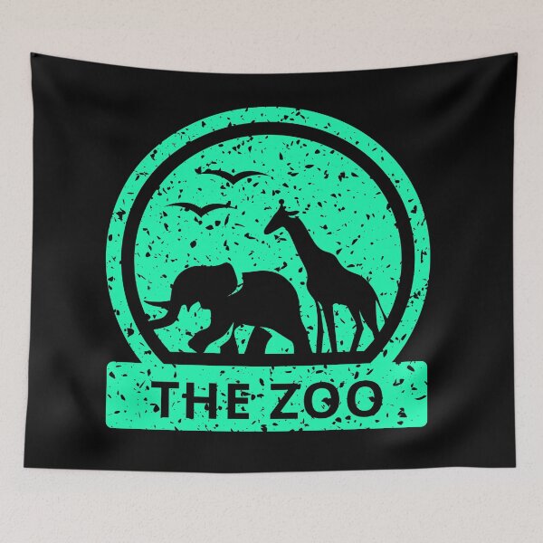 Item preview, Zoo Culture giraffe and elephant in the savanna designed and sold by OneTimeEngineer.