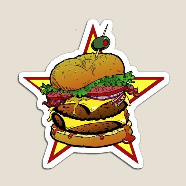 Cheeseburger Magnets Redbubble - cheese burger song id roblox roblox promo codes