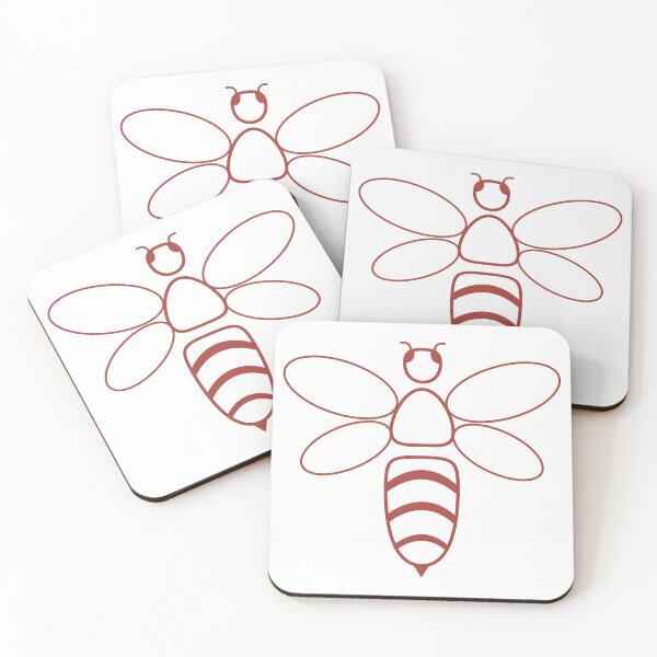 Item preview, Minimalist Bee Art - Red designed and sold by Guilleandmont.