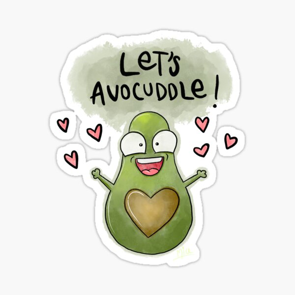 Let‘s Avocuddle Sticker