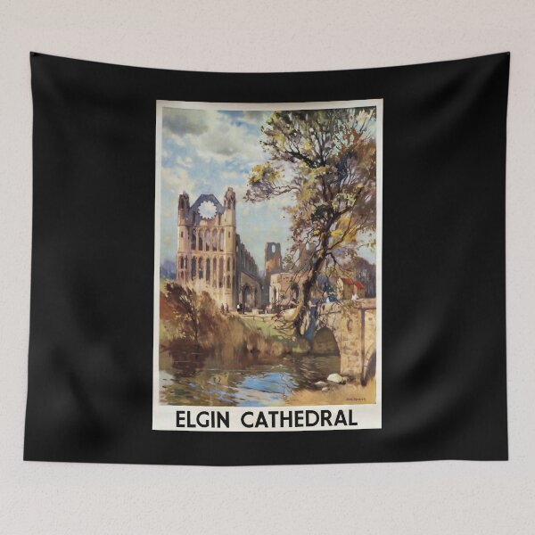 Item preview, Railway Poster Elgin Cathedral designed and sold by stickart-marek.