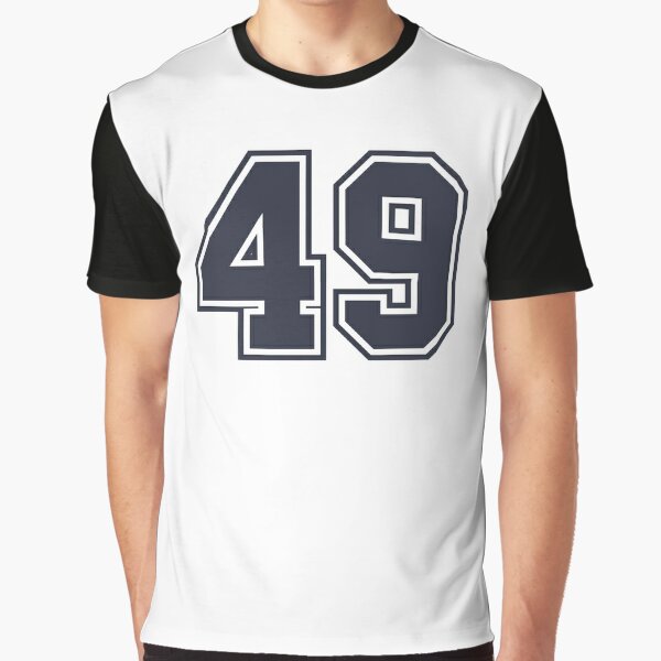 49 Black Jersey Sports Number forty-nine Football 49 Poster for