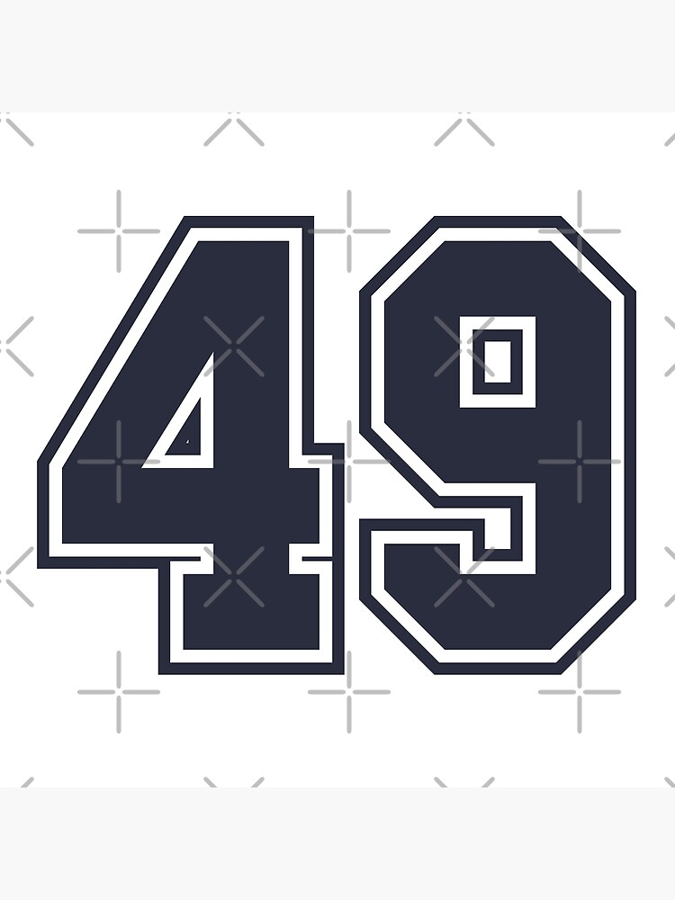 49 Sports Number Fourty-Nine' Poster for Sale by HelloFromAja
