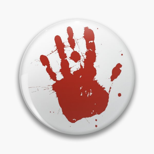 Item preview, A silhouette shape of a palm drawn with grungy blots designed and sold by Olena Ambrosova.