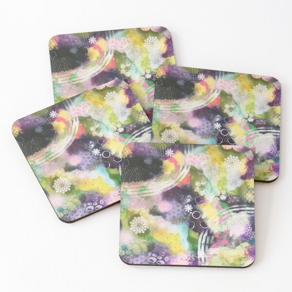 Item preview, flowery, colorful, abstract painting of a summer in Paris designed and sold by Susanne Kurwig.