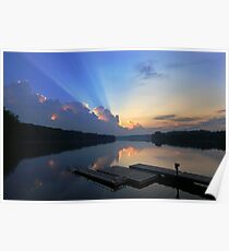 Cloudy sunrise Poster