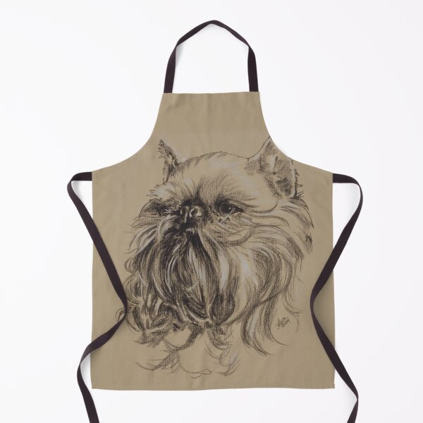 Item preview, Brussels Griffon Portrait in Charcoal designed and sold by BarbBarcikKeith.