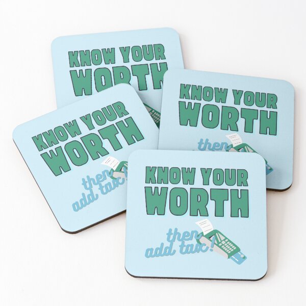 Item preview, Know Your Worth Then Add Tax designed and sold by gimmesometees.
