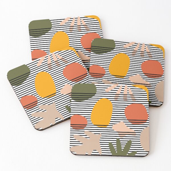 Item preview, Copy of Abstract Stripes & Shapes Pattern - Blinds and Earth Tones designed and sold by gimmesometees.