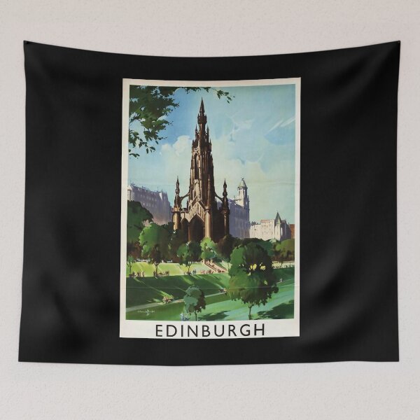 Item preview, Railway Poster Edinburgh designed and sold by stickart-marek.
