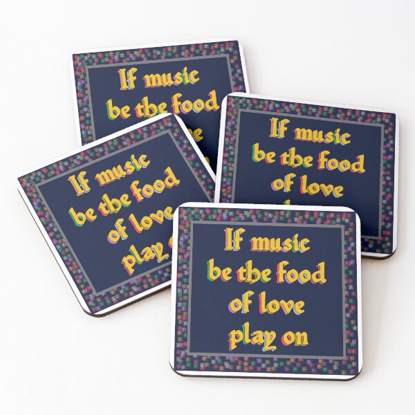 Item preview, if music be the food of love play on  designed and sold by Uniquely Modern Art.