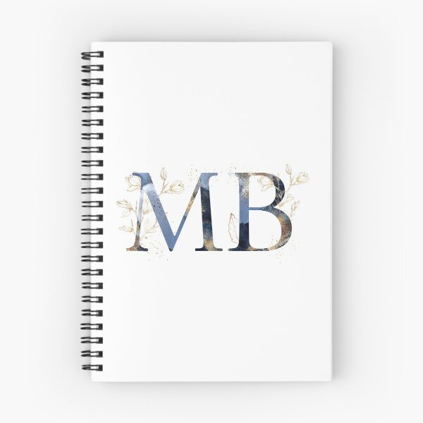 Item preview, Floral Initials MB, Monogrammed Gifts designed and sold by PinkLotusArt.