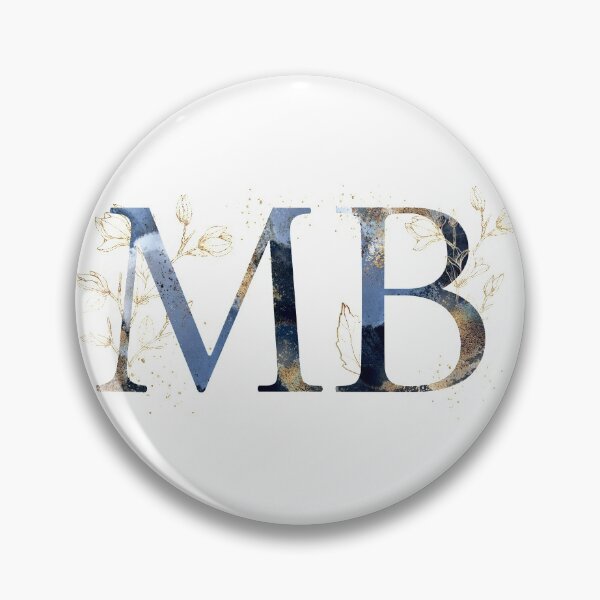 Item preview, Floral Initials MB, Monogrammed Gifts designed and sold by PinkLotusArt.