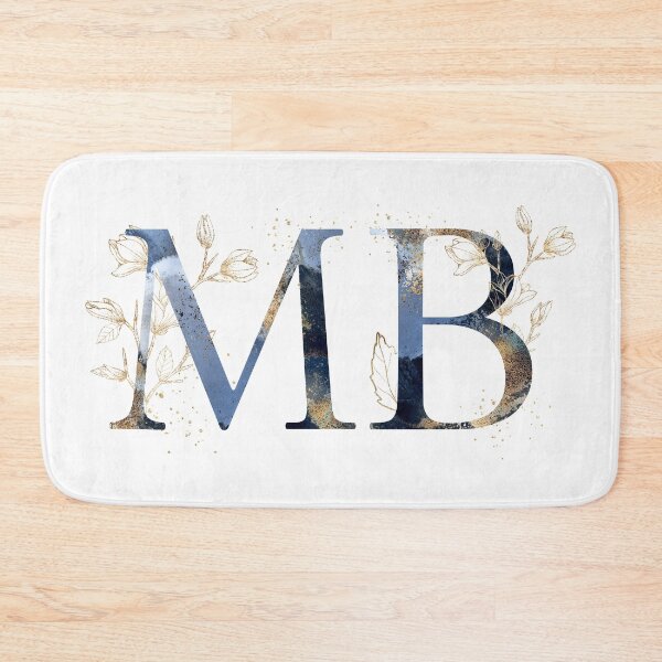 Item preview, Floral Initials MB, Monogrammed Gifts designed and sold by PinkLotusArt.