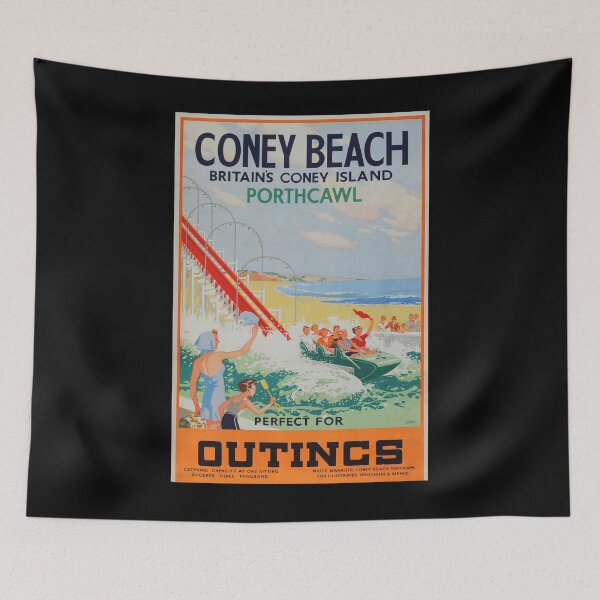 Artikelvorschau, Eisenbahn Plakat Coney Beach entworfen und verkauft von stickart-marek.