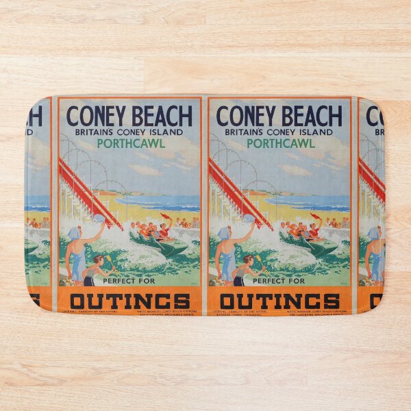 Artikelvorschau, Eisenbahn Plakat Coney Beach entworfen und verkauft von stickart-marek.