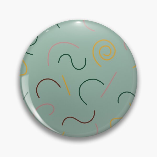 Item preview, green retro shape pattern designed and sold by Nicole  Desmond.