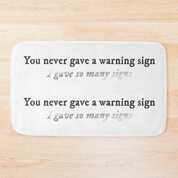 Item preview, folklore exile you never gave a warning sign designed and sold by tracingthestars.