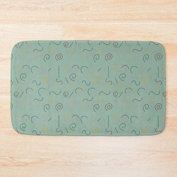Item preview, green retro shape pattern designed and sold by Nicole  Desmond.