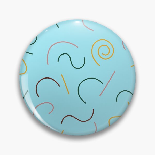 Item preview, blue retro shape pattern designed and sold by Nicole  Desmond.