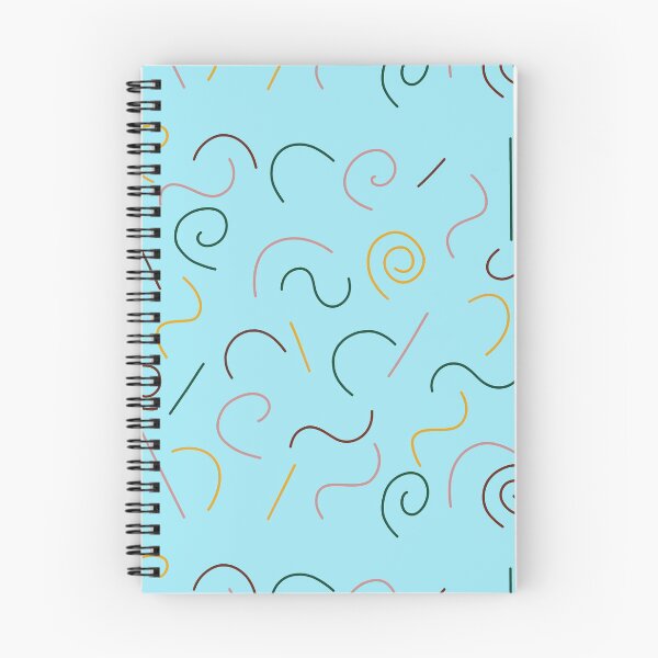 Item preview, blue retro shape pattern designed and sold by Nicole  Desmond.