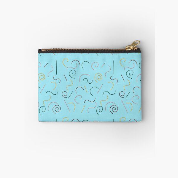 Item preview, blue retro shape pattern designed and sold by Nicole  Desmond.