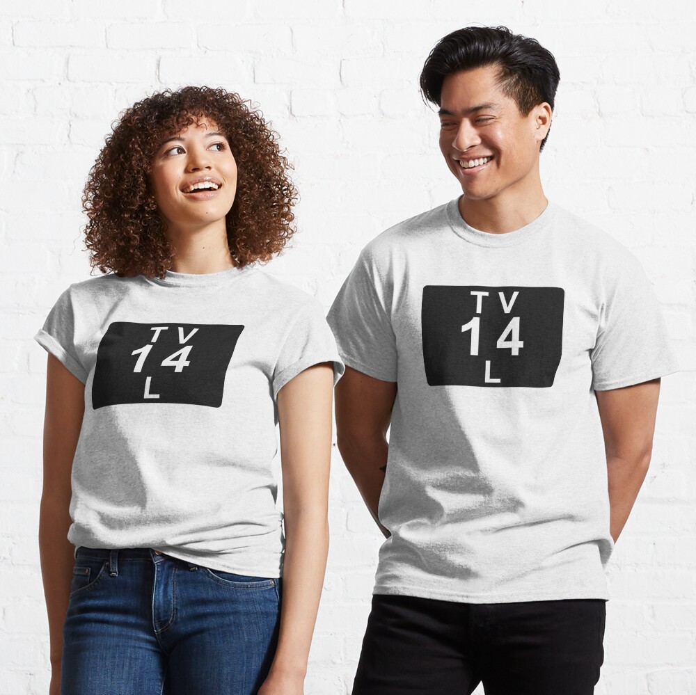 TV 14 LV (United States) white Essential T-Shirt for Sale by bittercreek