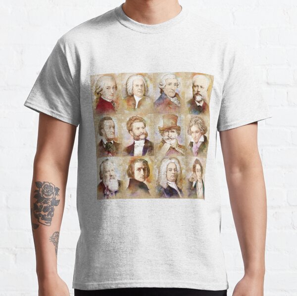 Composers: Mozart, Bach, Beethoven and more Classic T-Shirt