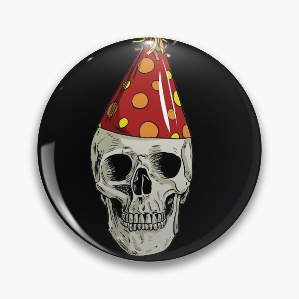 Item preview, Skull Wearing Party Hat designed and sold by blacksnowcomics.