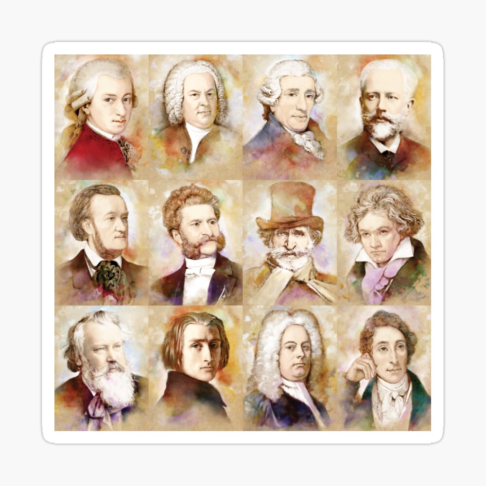 Composers: Mozart, Bach, Beethoven and more iPhone Case