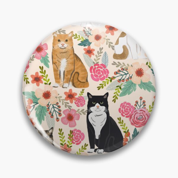 Artikelvorschau, Cat Florals - cat lady, cat pattern, floral, florals, cute cat, pet, cats, cat lady entworfen und verkauft von PetFriendly.