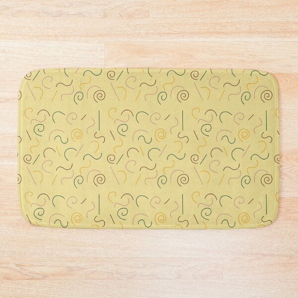 Item preview, yellow retro shape pattern designed and sold by Nicole  Desmond.
