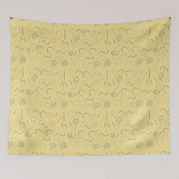 Item preview, yellow retro shape pattern designed and sold by Nicole  Desmond.