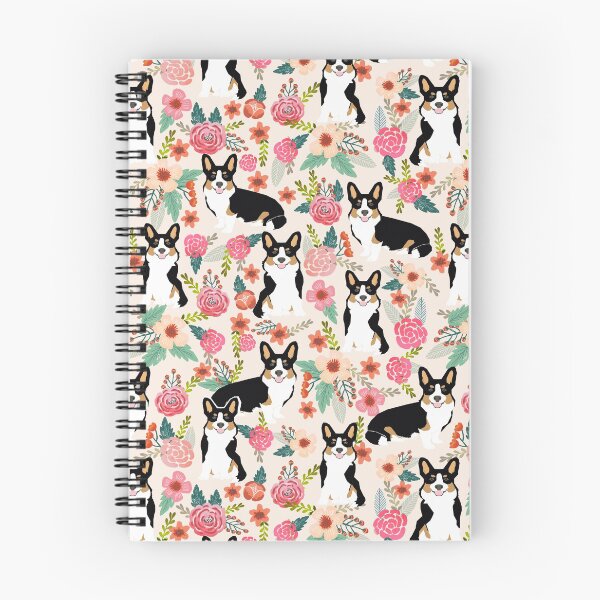 Item preview, Tricolored Corgi Florals - corgi, dog, vintage florals, pattern, dog, dogs, pet, cute dog, floral designed and sold by PetFriendly.