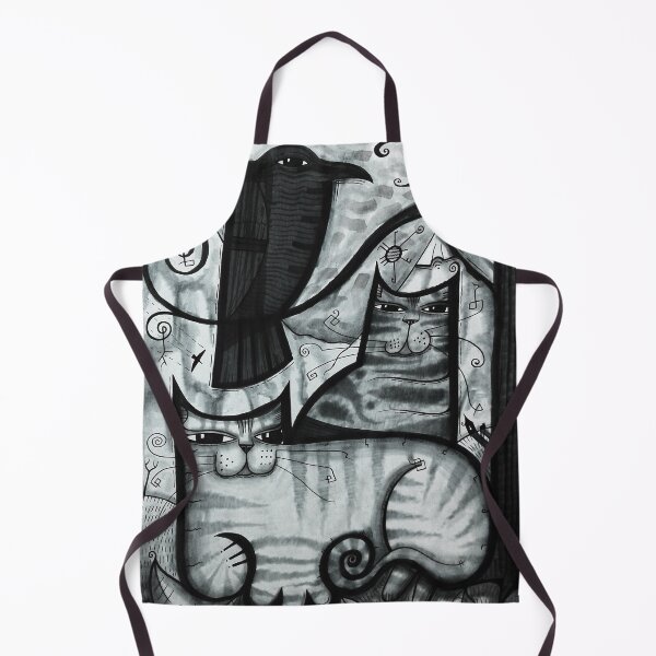 Item preview, Dos gatos y corvid (dk_2020july25a) designed and sold by ArtistDavidKing.