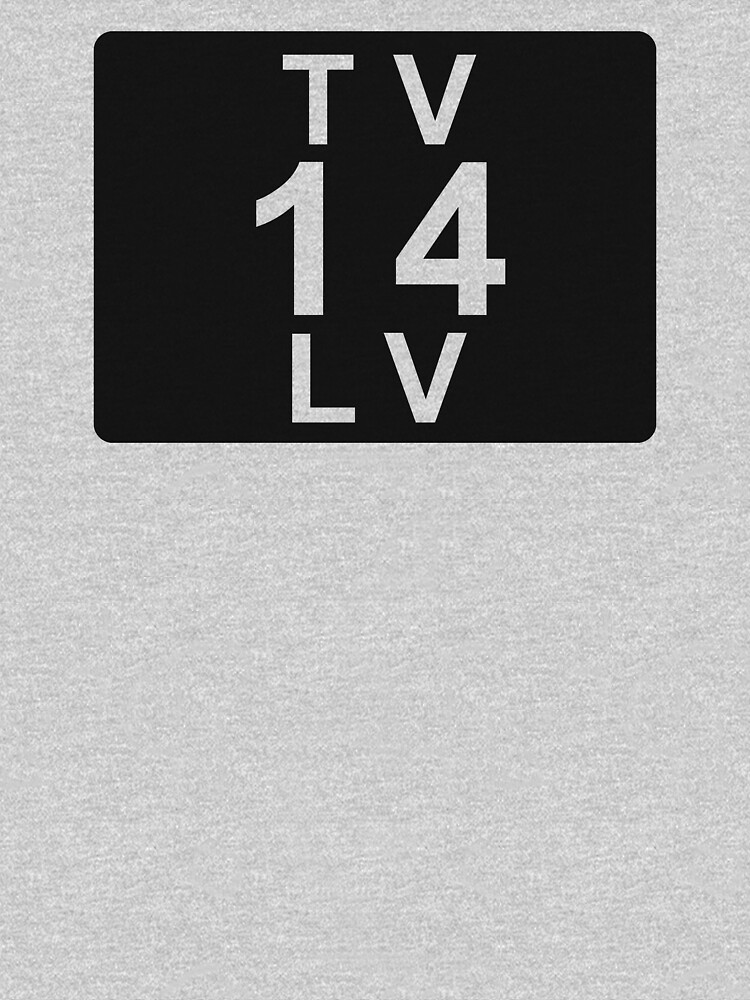 TV 14 LV (United States) white Essential T-Shirt for Sale by bittercreek