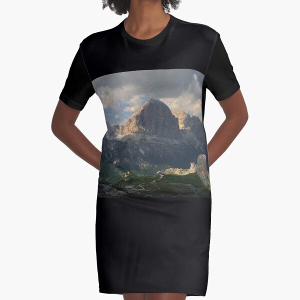 Evening at Cinque Torri Graphic T-Shirt Dress