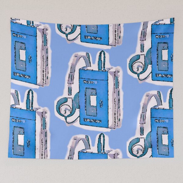 Item preview, Walkman in Watercolour - BLUE designed and sold by sillybanana.