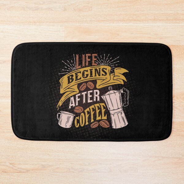 Item preview, Life begins after coffee apparel, black designed and sold by coffeeapparel.