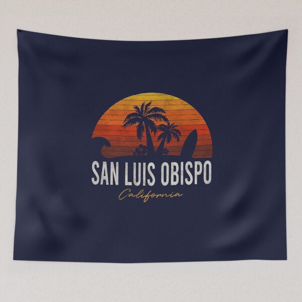 Item preview, San Luis Obispo California Surf Palms Summer Sunshine designed and sold by TheViralMachine.