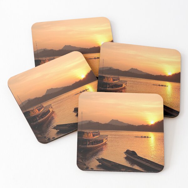 Item preview, Sunset on the Mekong River in Luang Prabang, Laos designed and sold by raisbeckfoto.