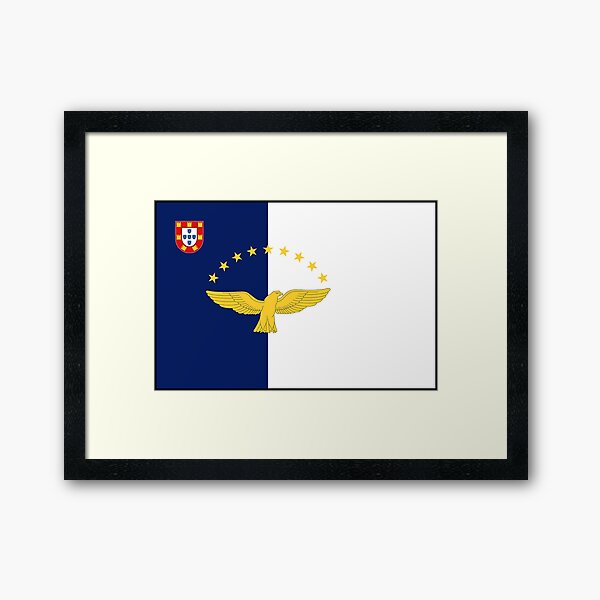 Azores Flag Gifts, Stickers & Products Framed Art Print