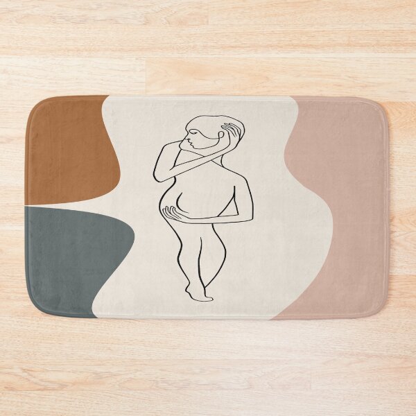 Item preview, Abstract embrace on a white, peach background. decorating, interiors designed and sold by jayne0524.